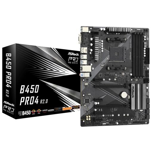 Placa base ASRock B450 Pro4 R2.0 AMD B450 ATX AM4