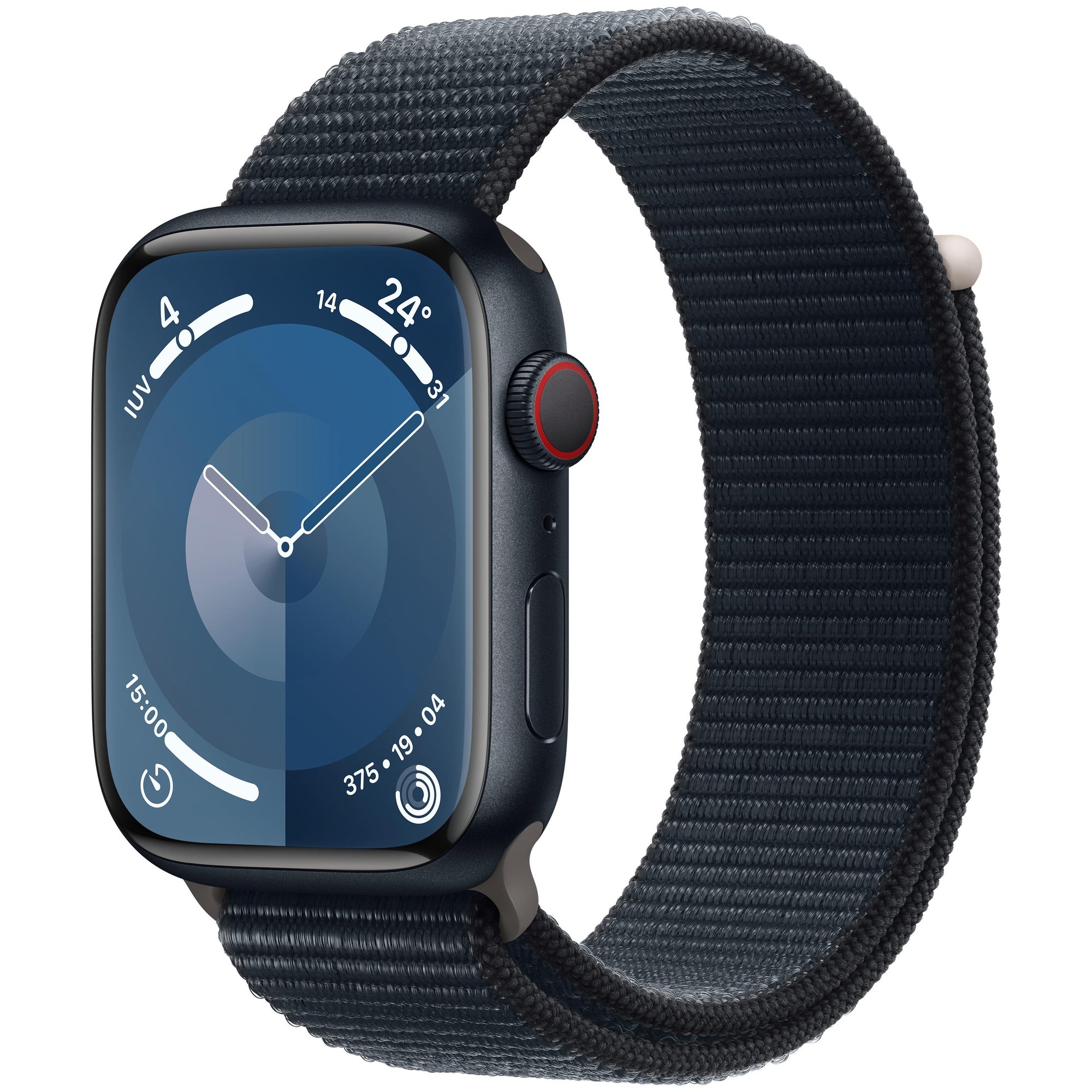 Apple Watch Series 9 GPS + Cellular, 45mm Aluminum Case, Midnight - Loop Bracelet