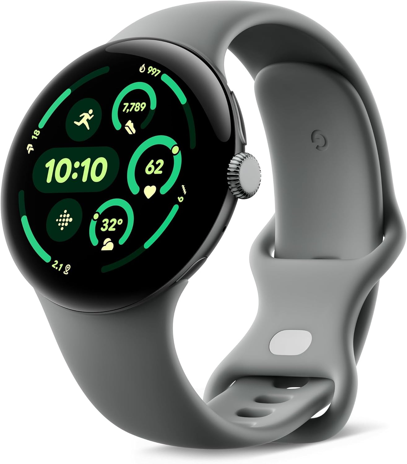 Google Pixel Watch 3 (45mm) - Sage Aluminium Case with Sage Green Strap and Wi-Fi