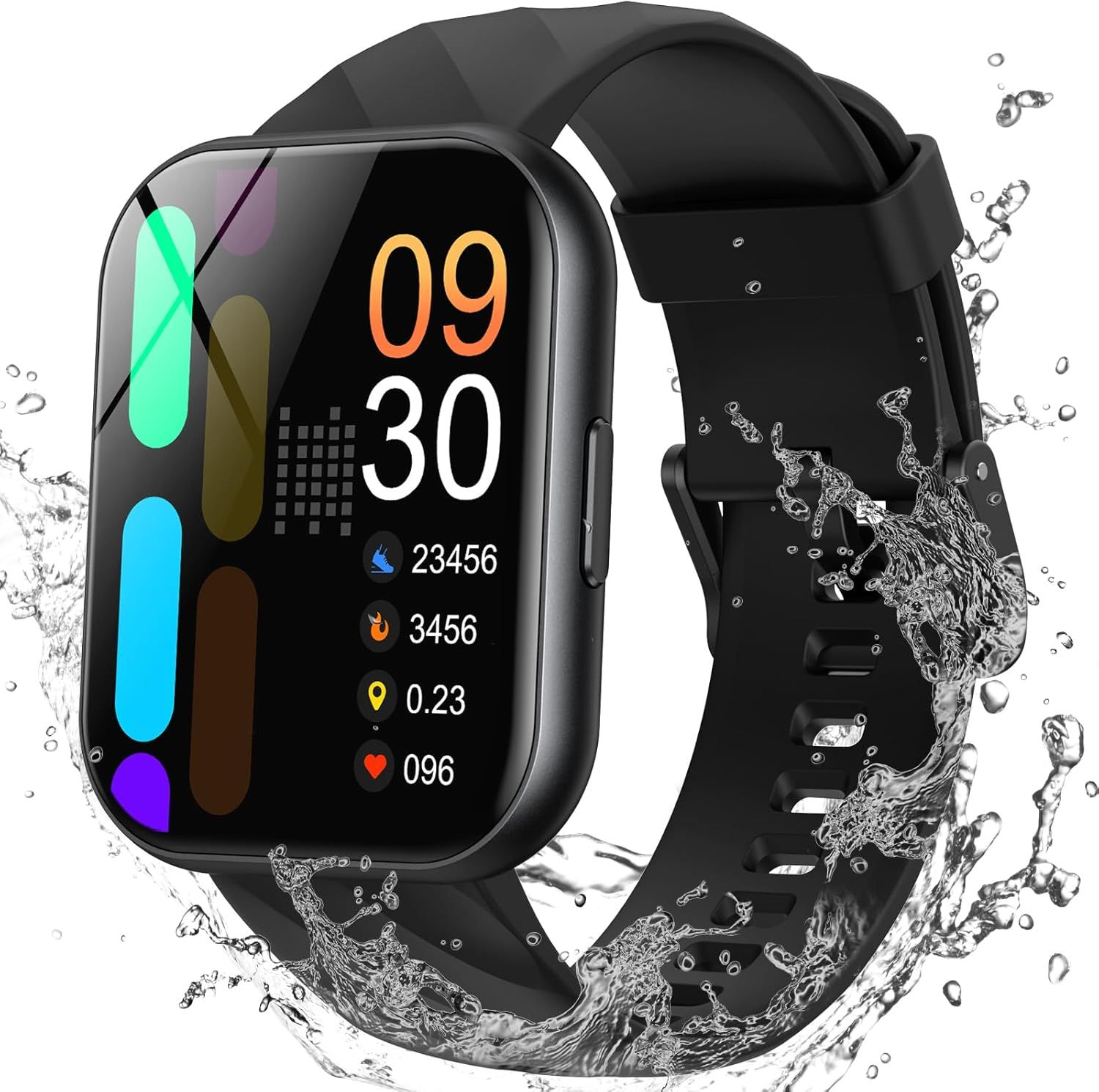 Parsonver FF2 - Men's & Women's Smartwatch with 5ATM Waterproofing, Fitness Tracker with Over 100 Sports Modes, Sleep Monitoring, Heart Rate, for Android & iPhone