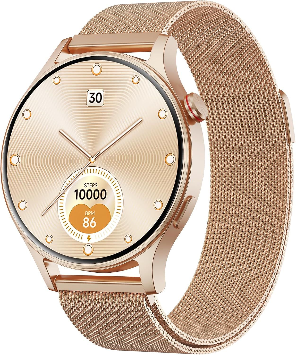FITPOLO Smartwatch AMOLED 1.32" for Android/iOS with Bluetooth 5.3, Sport Podometer, Sleep Monitor