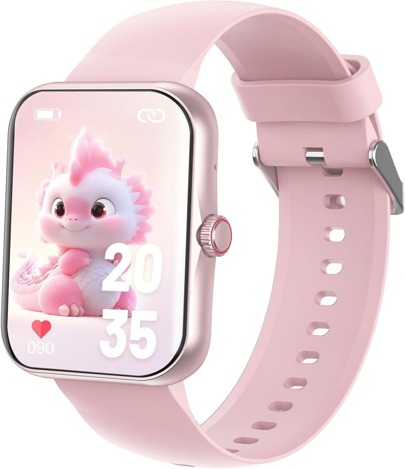 PTHTECHUS Kids Smartwatch with Bluetooth Calling, 1.83" Fitness Tracker for Boys & Girls Aged 5-16, 120+ Sport Modes Podometer Alarm Waterproof IP68 Birthday Gift, Pink