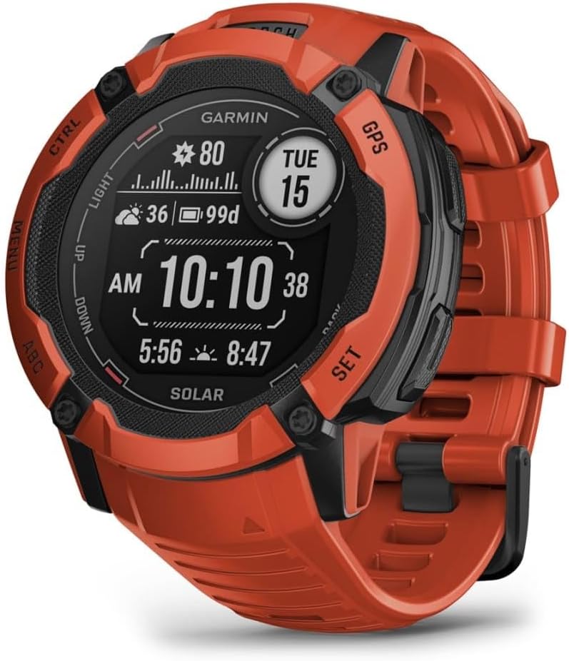 Garmin Instinct 2X Solar, Flame Red - 50mm Case