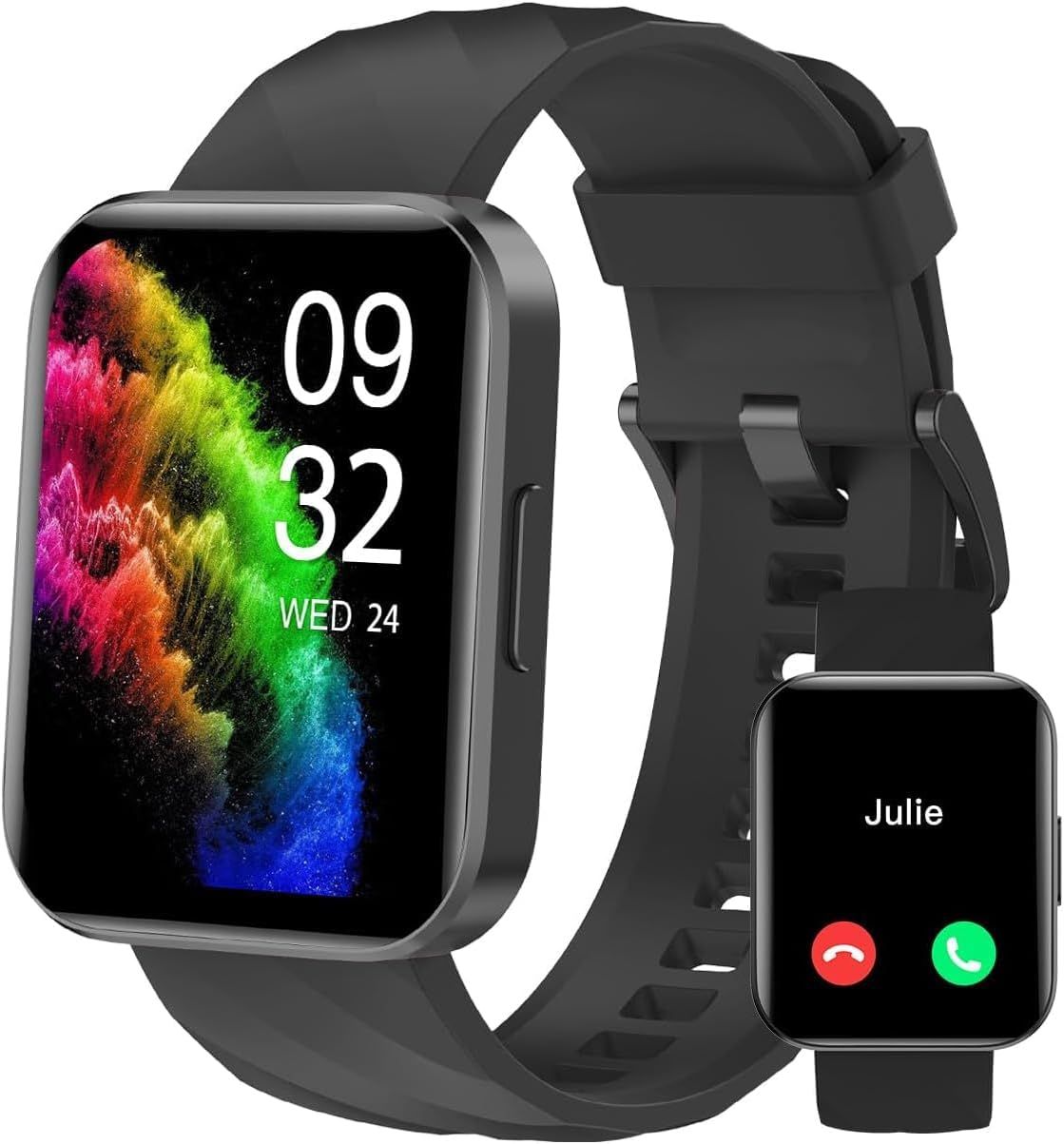 Ruimen Smartwatch for Men and Women - Waterproof Bluetooth Sport Watch with Heart Rate Monitor, SpO2, Multisport Modes, Period Tracking