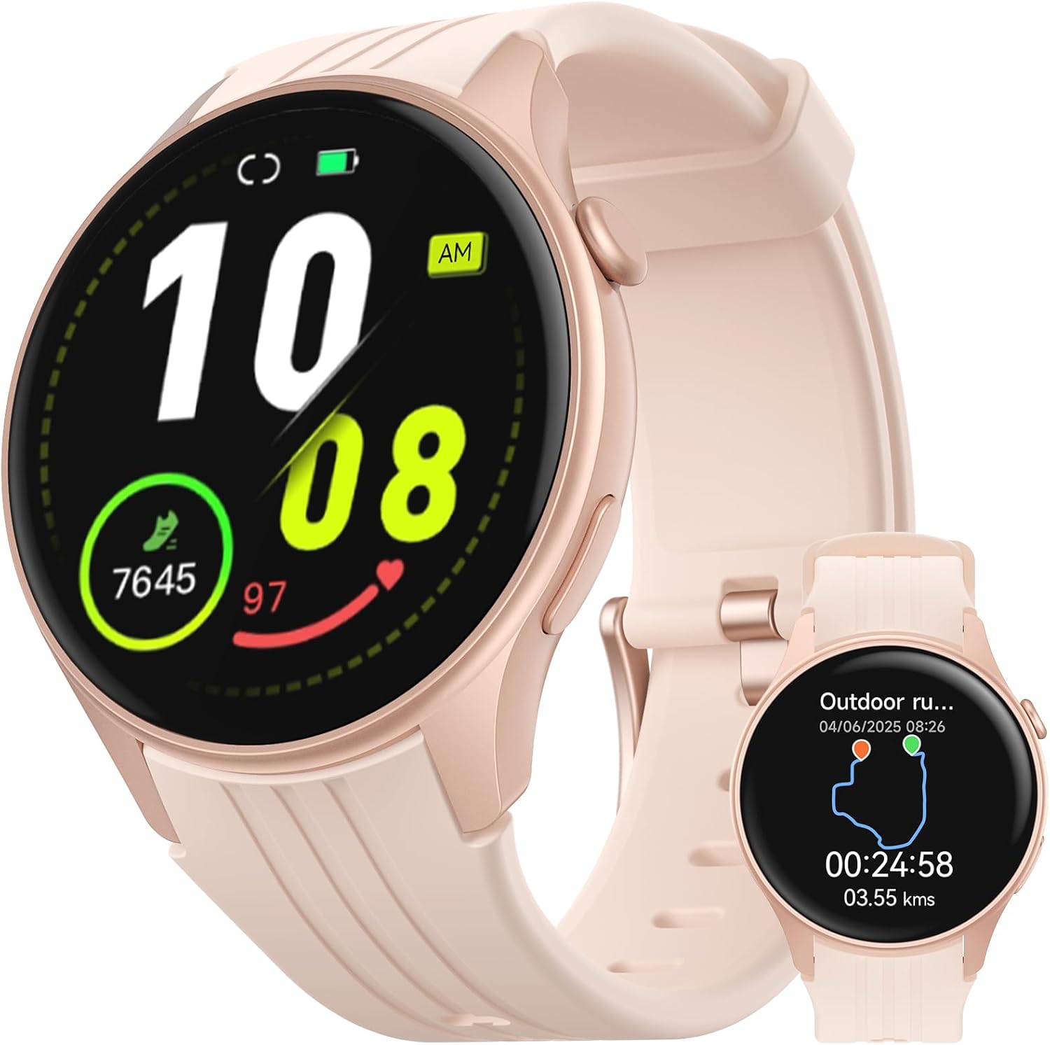 Parsonver Smartwatch GPS, Waterproof Fitness Watch with Heart Rate Monitoring and Bluetooth Calls