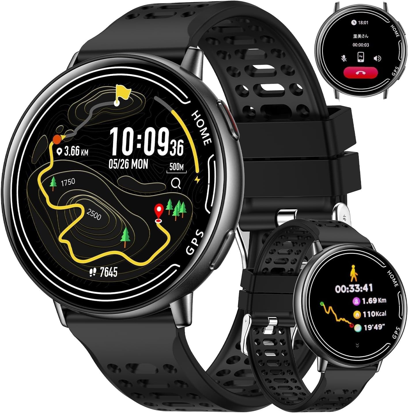 Mingdaln Smartwatch with GPS for Men and Women, 1.39-inch Screen for Calls, Heart Rate, Multiple Sports Modes, Compatible with Android and iOS