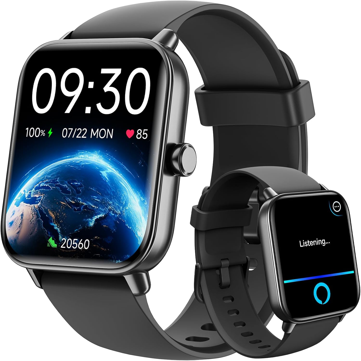 Reloj inteligente para hombres Gydom, pantalla táctil de 1,8 pulgadas, llamadas Bluetooth y Alexa integrada, monitoreo de oxígeno sanguíneo, seguimiento del sueño, resistente al agua IP68, batería de 30 días