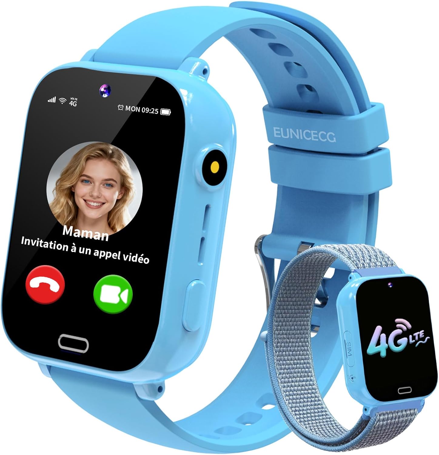 EUNICECG 4G Kids Smartwatch with GPS Tracker