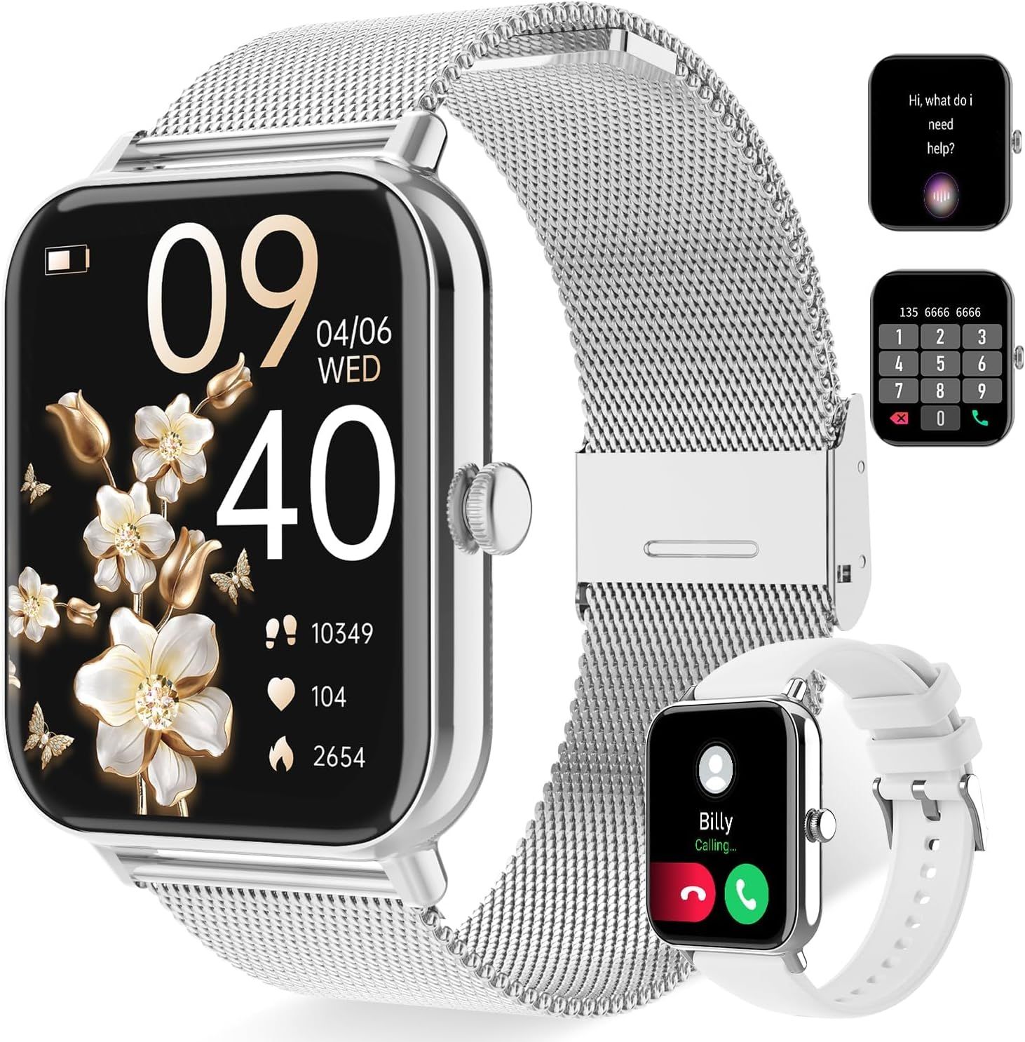Reloj Inteligente Lefitus para Mujer, Pantalla de 1,85" con 100+ Modos Deportivos