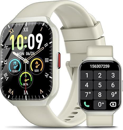 Reloj inteligente HOIFA para hombres y mujeres, pantalla táctil de 1,96 pulgadas, 113+ modos deportivos, resistente al agua IP68 con monitorización de frecuencia cardíaca/contador de pasos/sueño, compatible con Android/iOS