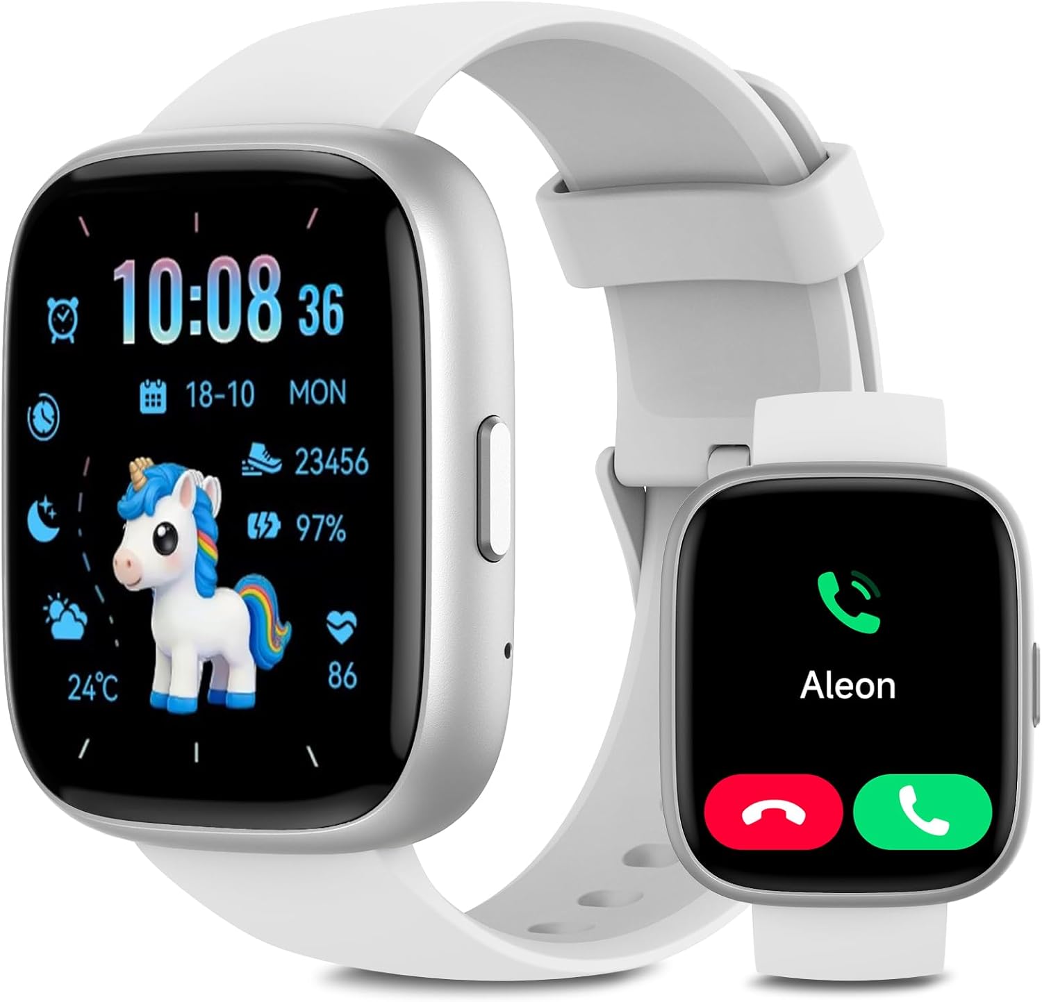 Reloj inteligente VRPEFIT para mujer, llamadas Bluetooth, notificaciones de WhatsApp, pantalla táctil HD de 1,83'', frecuencia cardíaca, oxígeno en sangre, monitoreo del sueño, 100+ modos deportivos