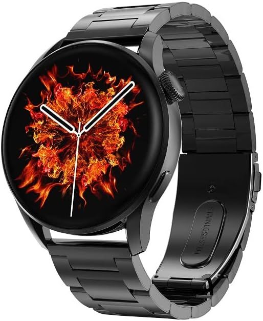 AmzPro VCG Smartwatch - Aluminum Case, Stainless Steel Bracelet, IP68 Waterproof, HD Screen, Bluetooth 5.0