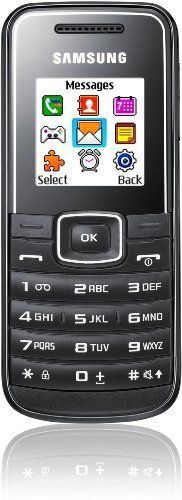 Samsung E1050 Compact Mobile Phone, Black