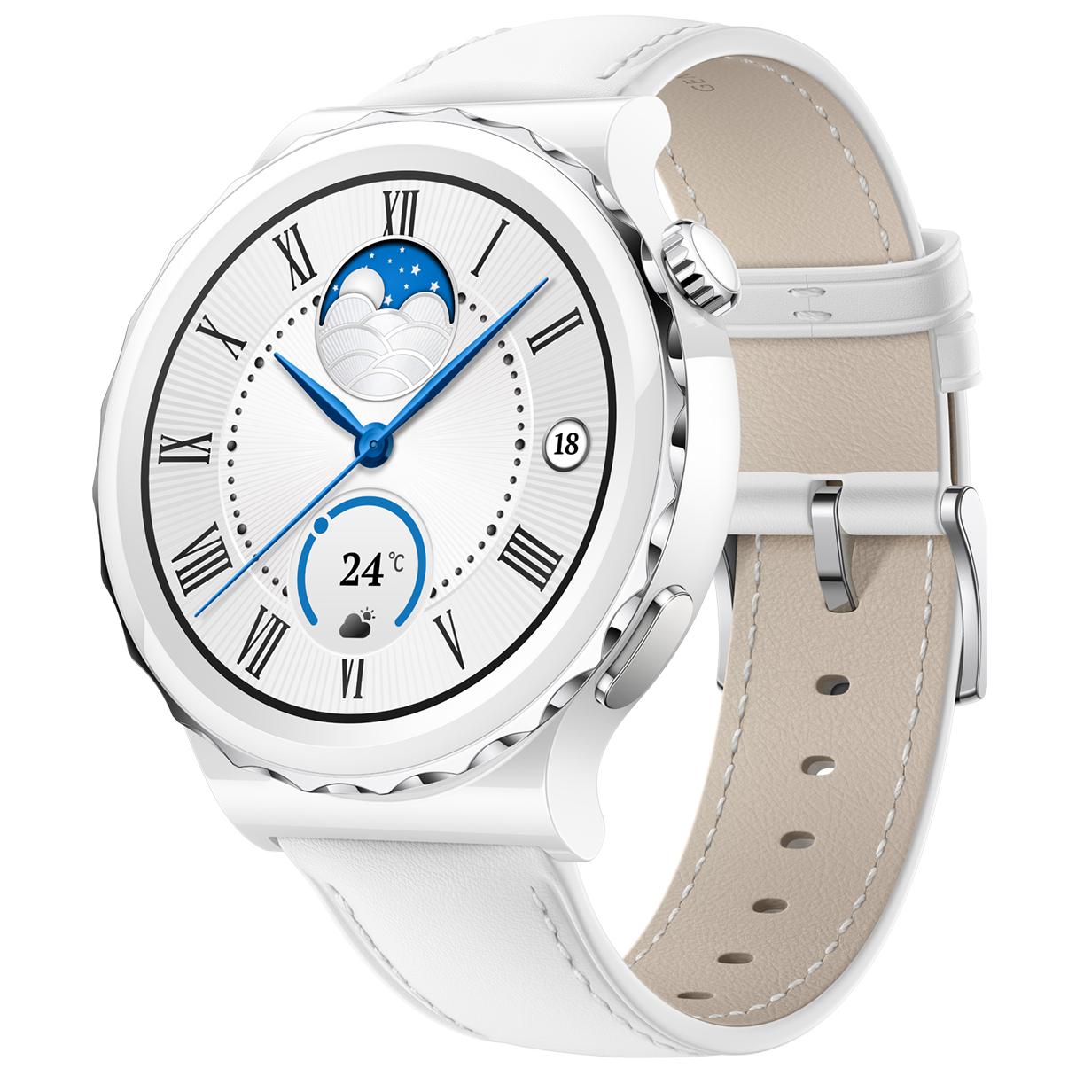 Huawei Watch GT 3 Pro - Montres intelligentes en céramique blanche de 43 mm