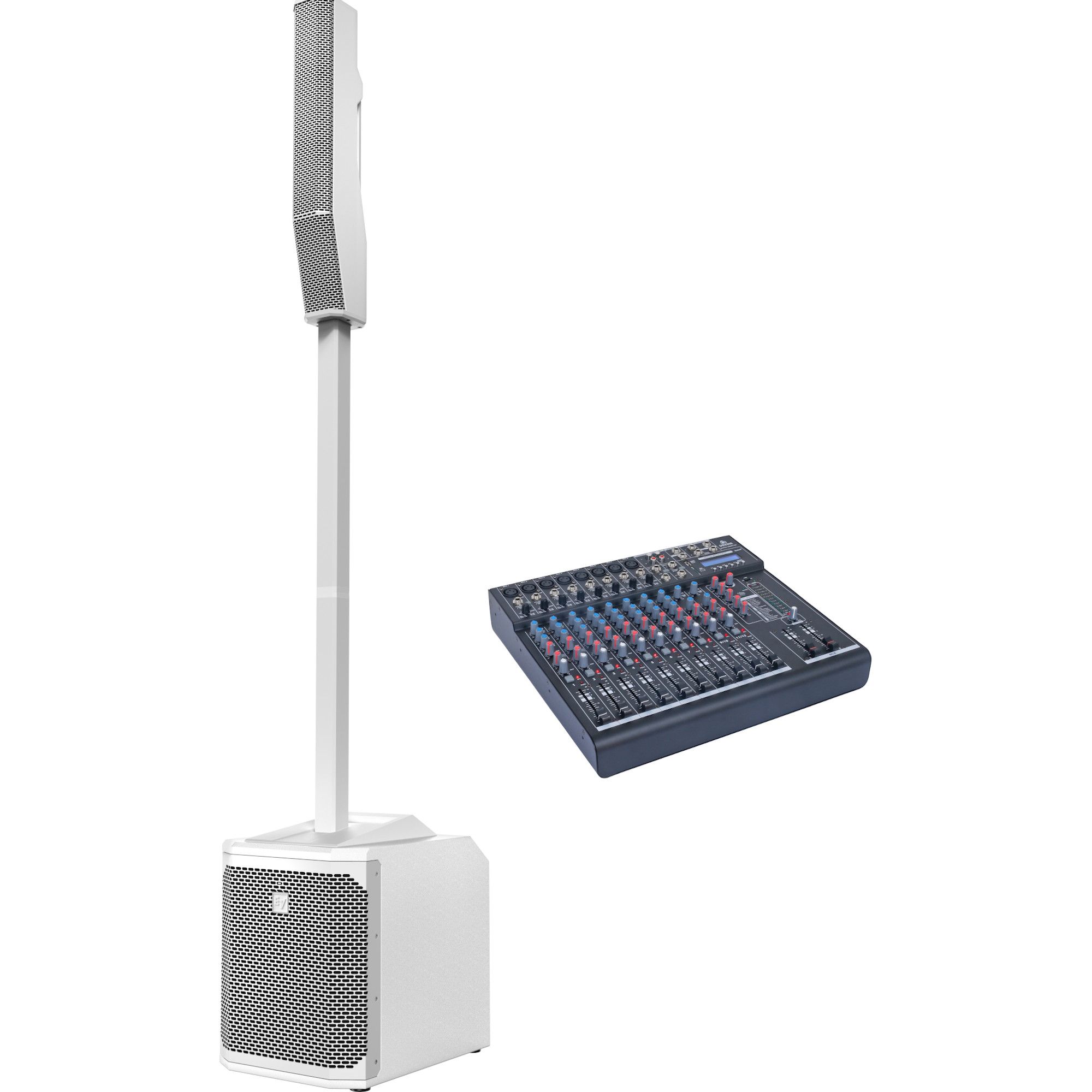 Altavoz Electro-Voice Evolve 30M Blanco + Consola de Mezcla 12 Canales MixDesk 1202FX-MP