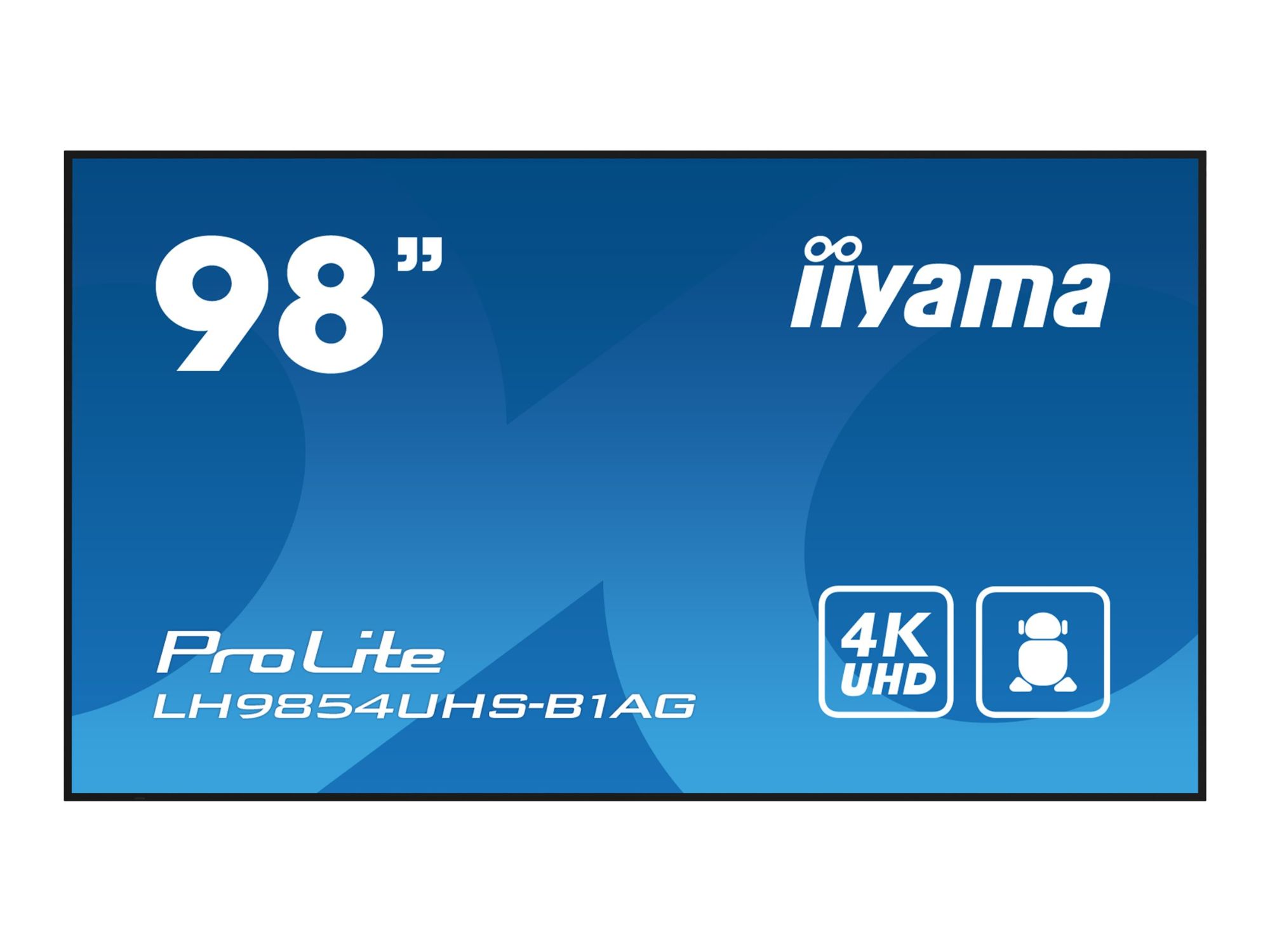 Iiyama 98-inch LH54 Series LED LCD Interactive Digital Signage with Built-in Media SoC - 4K UHD (2160p) 3840 x 2160