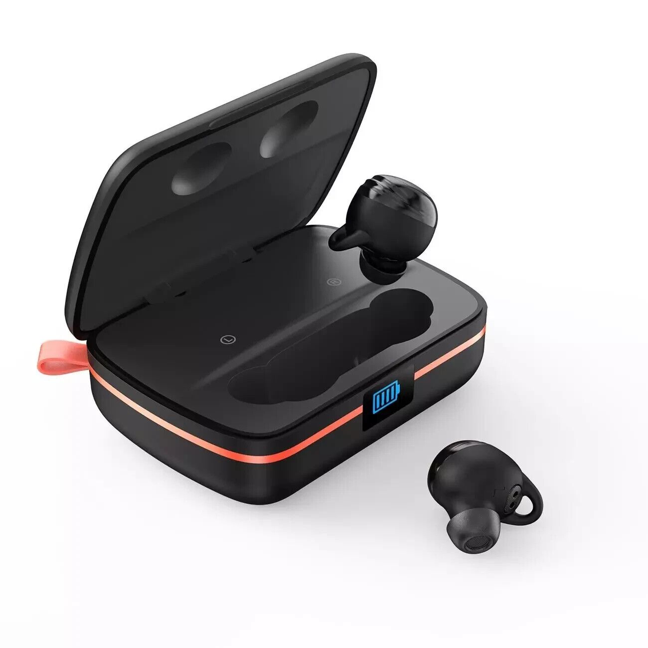 Auriculares Bluetooth inalámbricos Choetech SOLAR con batería de 2500 mAh - Negro