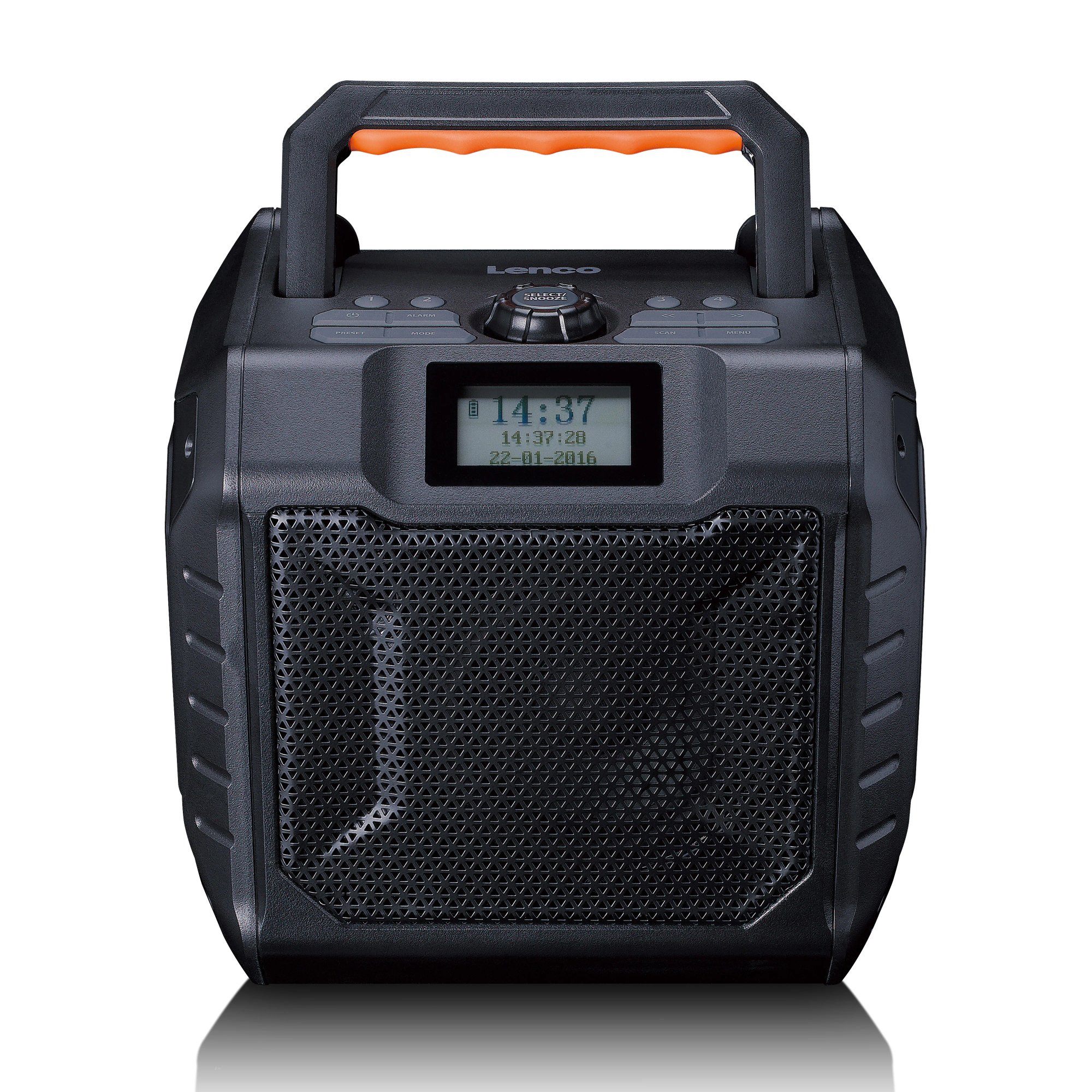 Lenco ODR-160GY - Powerful Portable DAB+/FM Radio for Outdoors with Bluetooth - Waterproof IPX5 - Grey