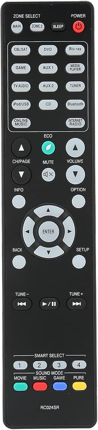 VVBSUDFGUSYGDF Replacement Remote Control RC024SR for SR5008, SR6008, SR6009, SR6010, SR6011