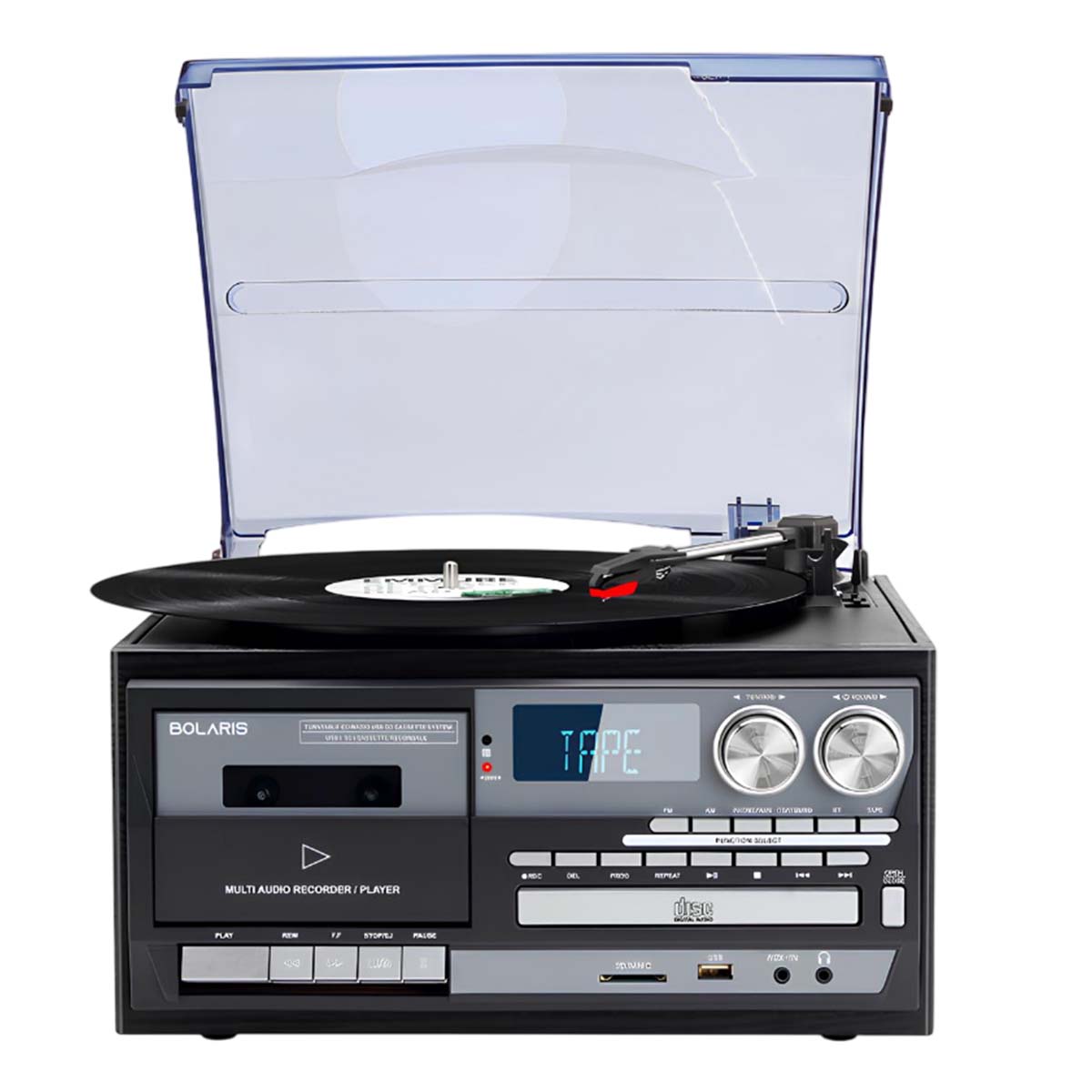 Reproductor de vinilo Avizar Belfast multifuncional con Bluetooth