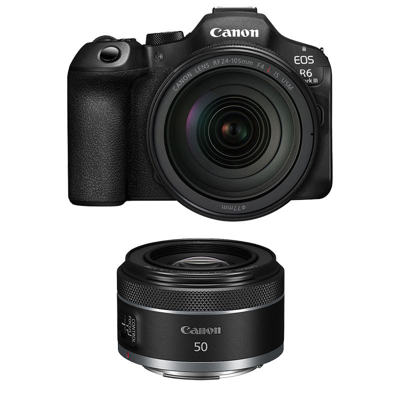 Canon EOS R6 Mark III + Objetivo RF 24-105mm f/4L IS USM + RF 50mm f/1.8 STM Garantía 3 años