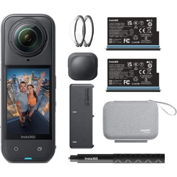 INSTA360 X5 8K Sport Camera - WiFi, Bluetooth, FlowState, Waterproof, 185min Battery Life