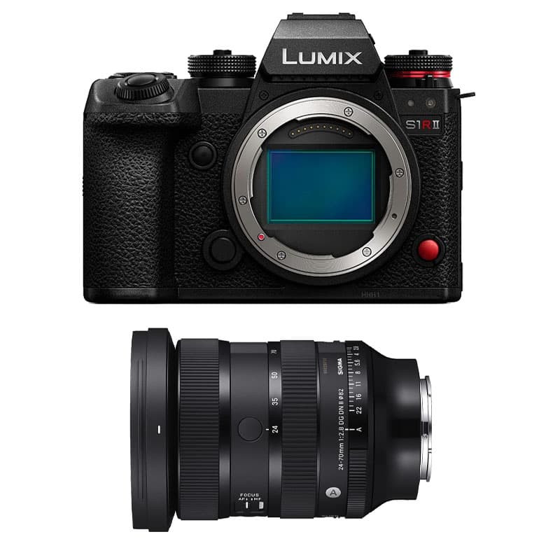 Panasonic Lumix S1R II + Objetivo Sigma 24-70mm f/2.8 DG DN II Art con Garantía de 3 Años