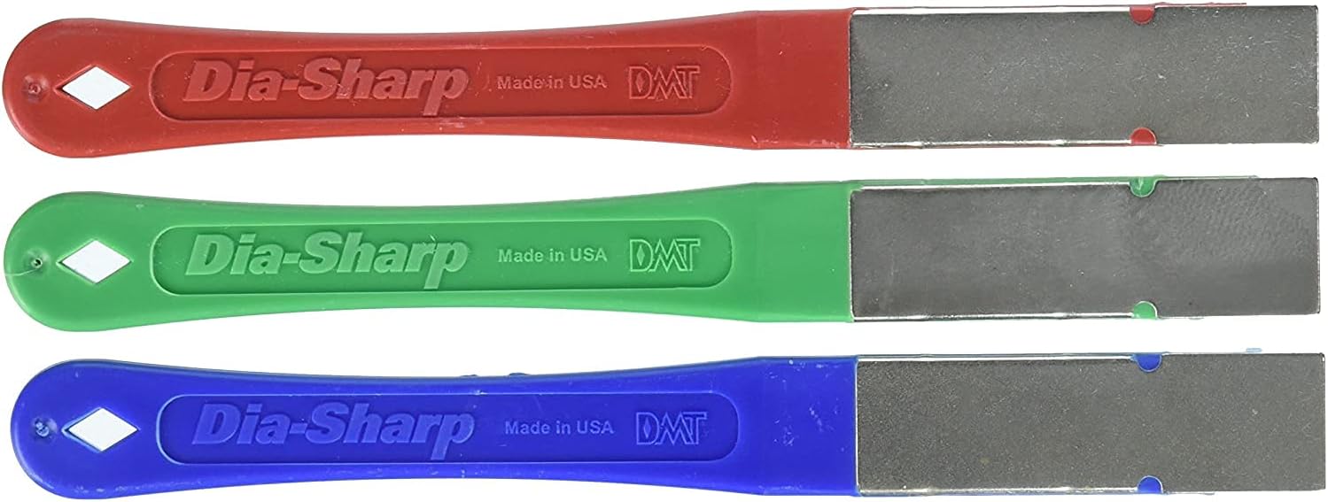 DMT Dia-Sharp Mini-Hone Kit, 3 Diamond Sharpeners, 2.5 inches, D2K