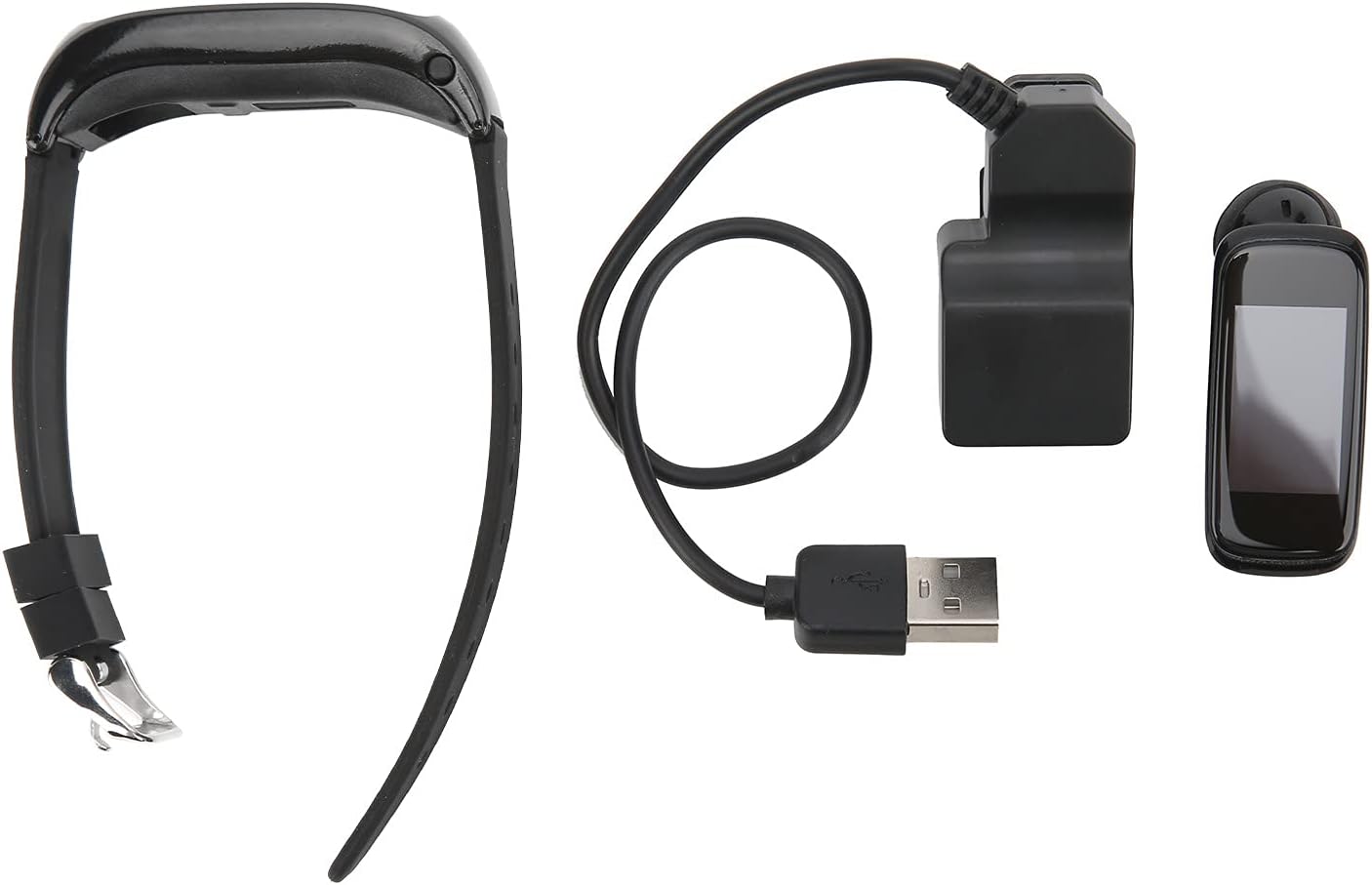FAUOSWUK Wireless BT Earbuds & Smartwatch 2-in-1 Activity Tracker for Sports and Sleep Monitoring (Black)