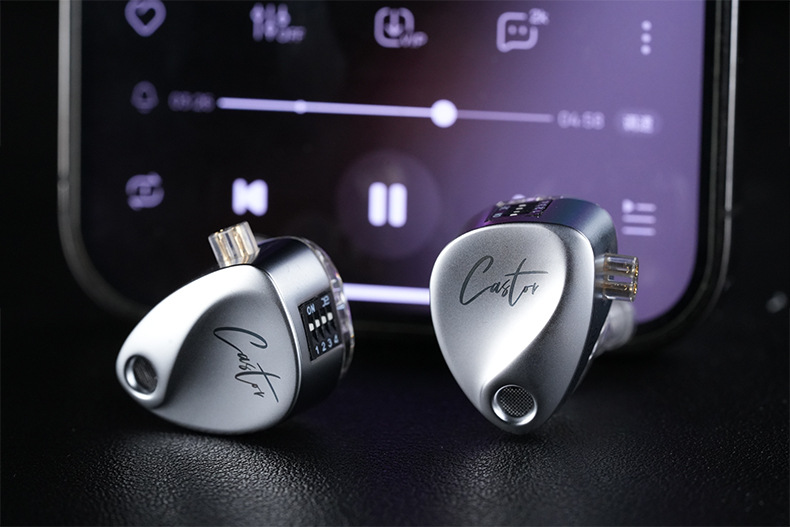 Écouteurs intra-auriculaires incurvés KZ-Castor HIFI avec microphone (câble 3,5 mm) - SZSMART