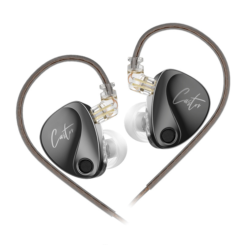 Casques intra-auriculaires incurvés KZ-Castor HIFI (Intra-auriculaires - Câble 3,5 mm - Version basses fréquences) de SZSMART