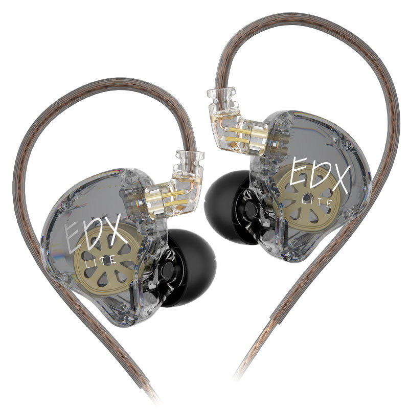 SZSMART KZ-EDX Lite HIFI Earbuds (Curved, Grey) - 108±3dB Sensitivity