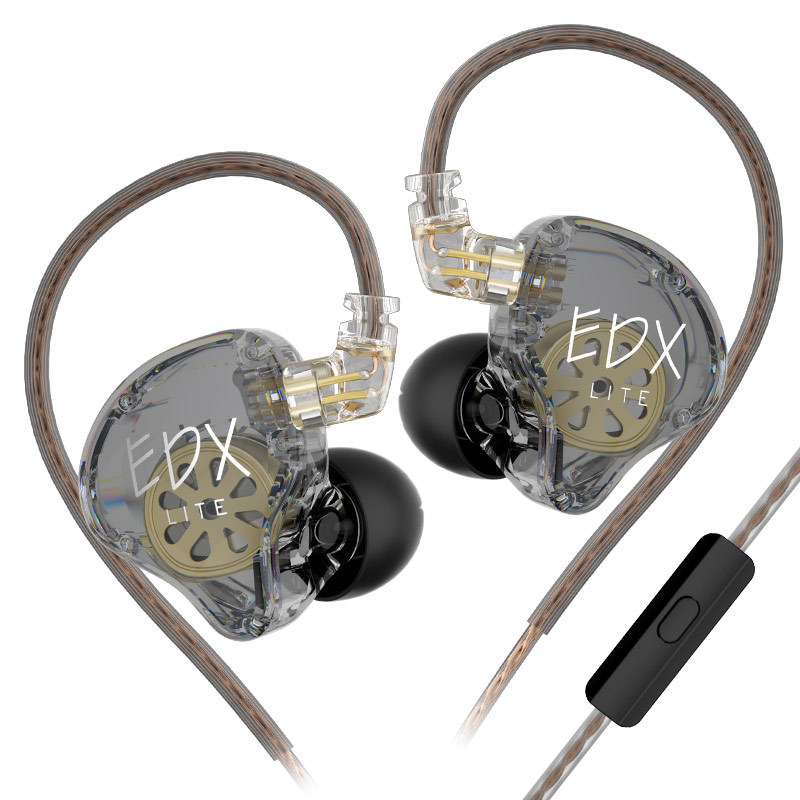 SZSMART KZ-EDX Lite HIFI Earbuds with Microphone - Gray (In-Ear - Sensitivity 108±3db)