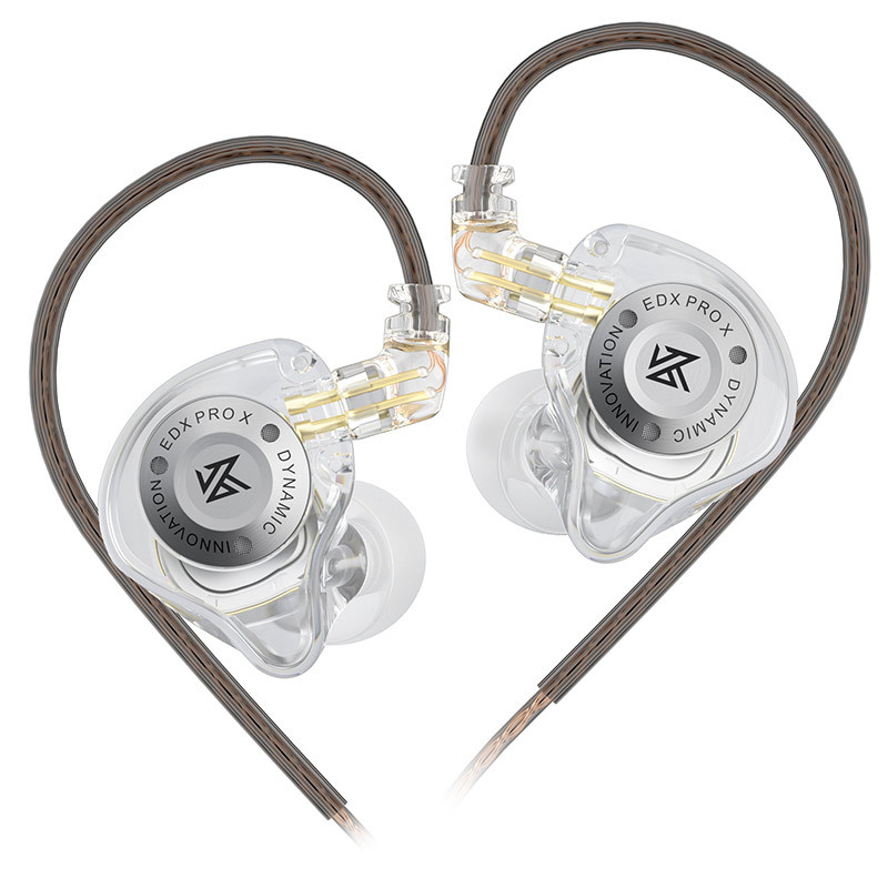 SZSMART KZ-EDX Pro X Curved In-Ear Headphones, Transparent