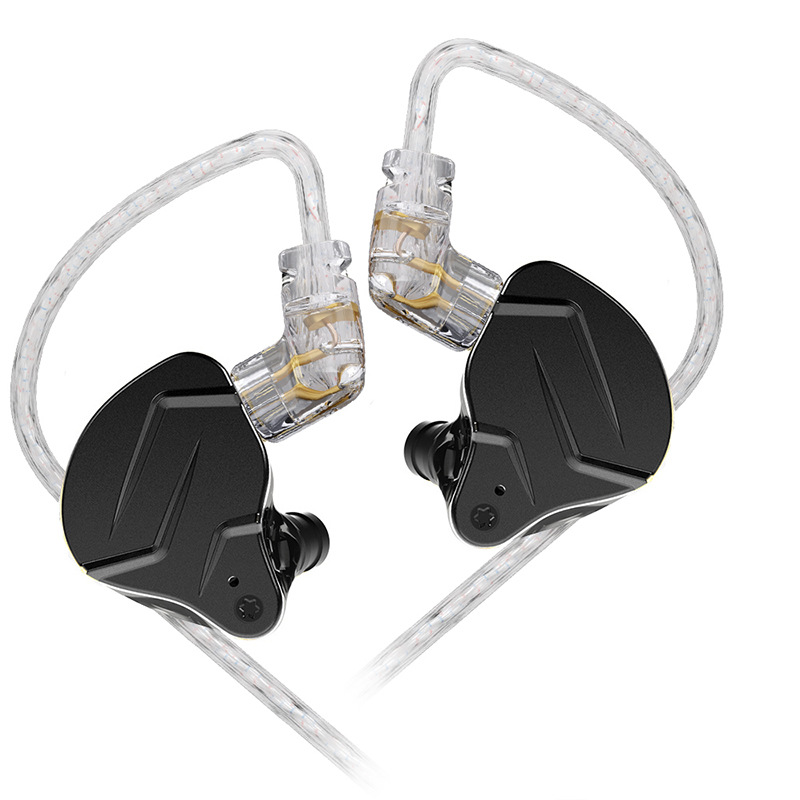 Écouteurs intra-auriculaires SZSMART KZ-ZSN PRO X HIFI incurvés (noir, sensibilité 109 dB)