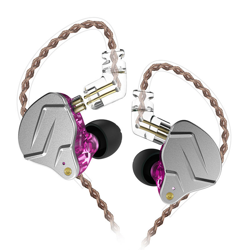 Ecouteurs intra-auriculaires incurvés SZSMART KZ-ZSN PRO (Violet, 109 dB de sensibilité, subwoofer)