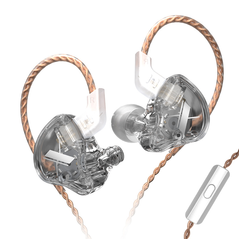 SZSMART KZ-EDX HIFI In-Ear Headphones with Microphone - Grey (112dB Sensitivity)