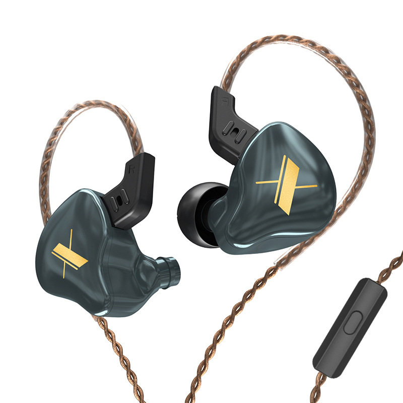 SZSMART KZ-EDX HIFI In-Ear Headphones with Microphone, Midnight Blue (112dB Sensitivity)