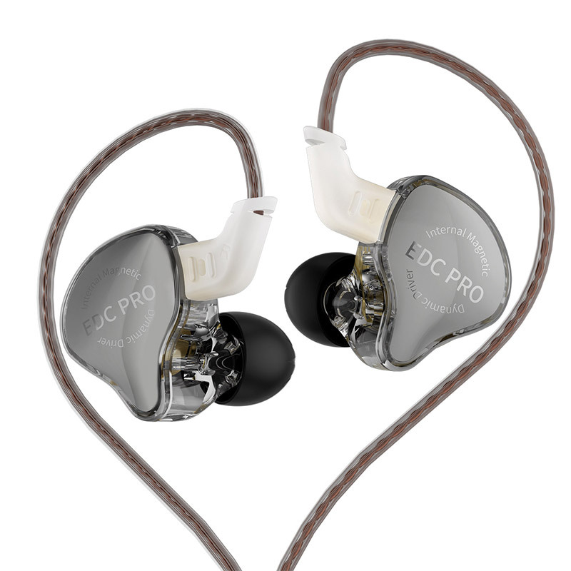 Casques intra-auriculaires SZSMART KZ-EDC PRO HIFI courbés gris (sensibilité 108 dB)