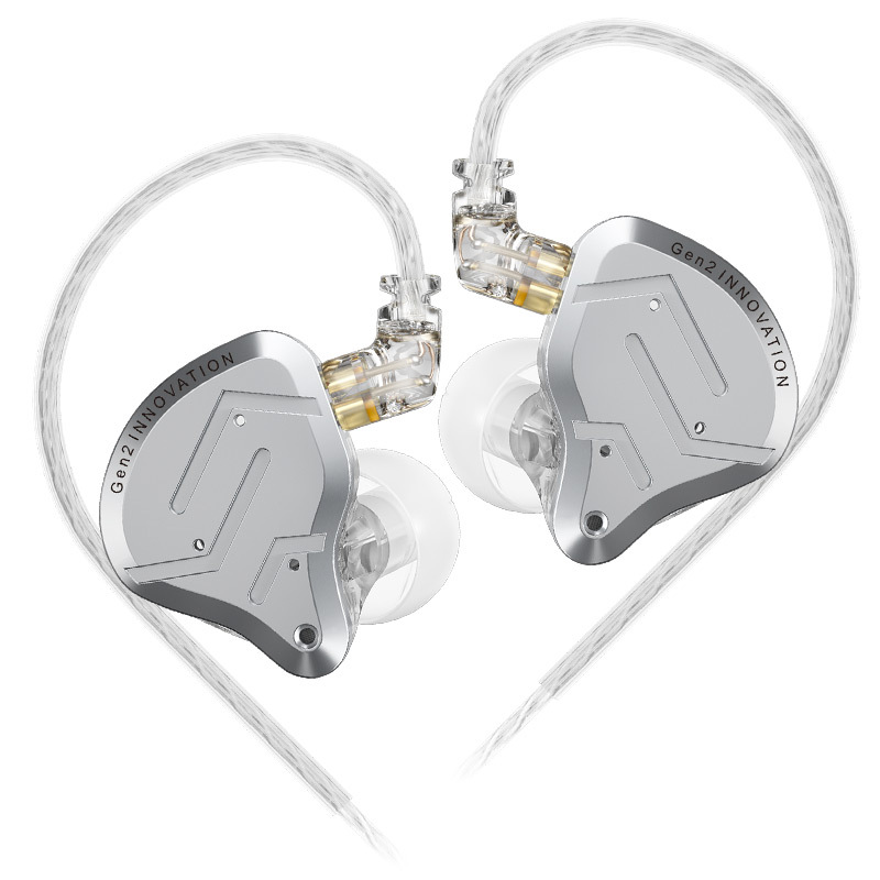 SZSMART KZ ZSN PRO 2 Silver Curved HIFI In-Ear Headphones (108 dB Sensitivity)