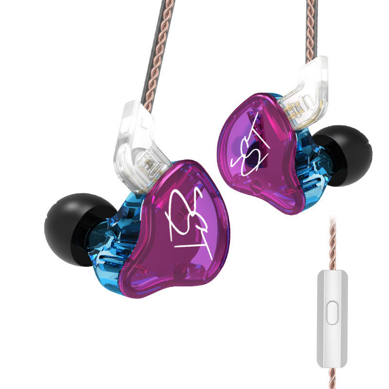 SZSMART KZ-ZST HIFI In-Ear Headphones with Microphone - Black (106dB Sensitivity)