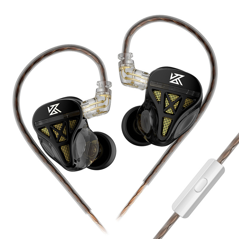 SZSMART KZ-DQS HIFI In-Ear Headphones with Microphone - Black (Sensitivity: 110±3dB)