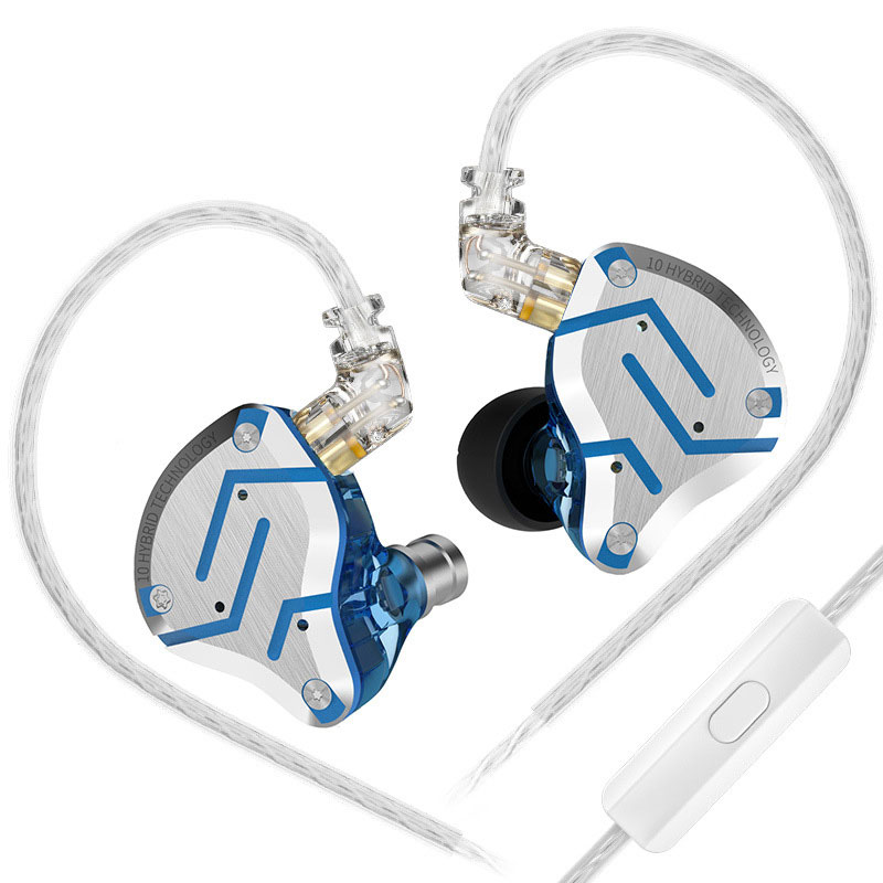 SZSMART KZ-ZS10 PRO HIFI In-Ear Headphones with Microphone - Lavender Blue (In-Ear - 111dB Sensitivity)
