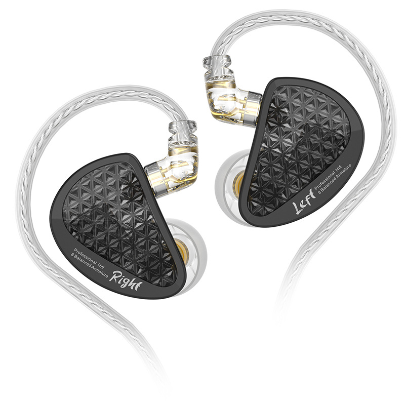 SZSMART KZ AS16 PRO HIFI In-Ear Headphones (Black, 111±3db Sensitivity, High Resistance Version)