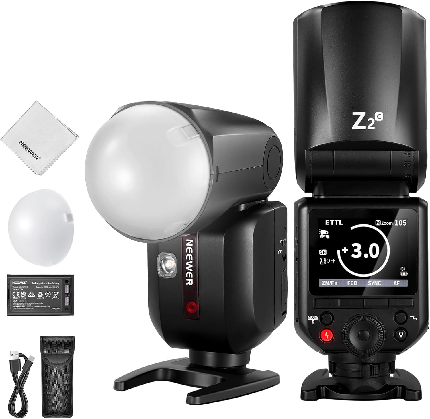 Neewer Z2-C 2.4G TTL Flash Speedlite Round for Canon