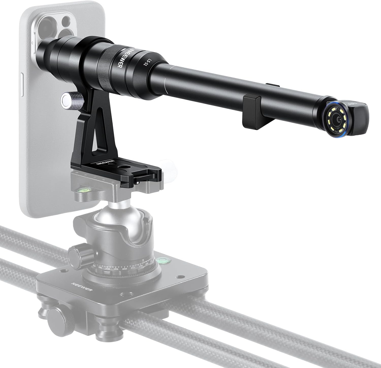Neewer 18mm 2X Macro Lens with 90° Angle, 17mm Thread, Phone Video Recording, Compatible with Neewer Phone Case/Cage and Adapter