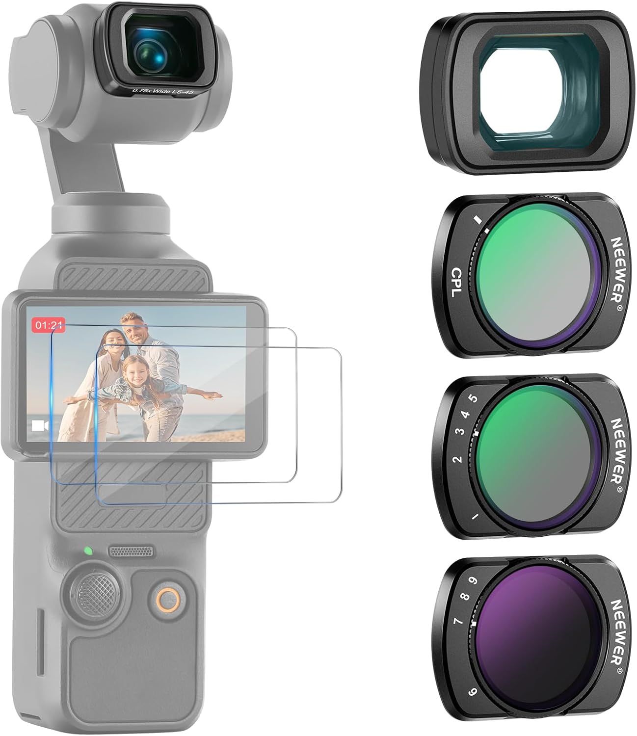 Kit de filtro ND variable Neewer para DJI Osmo Pocket 3
