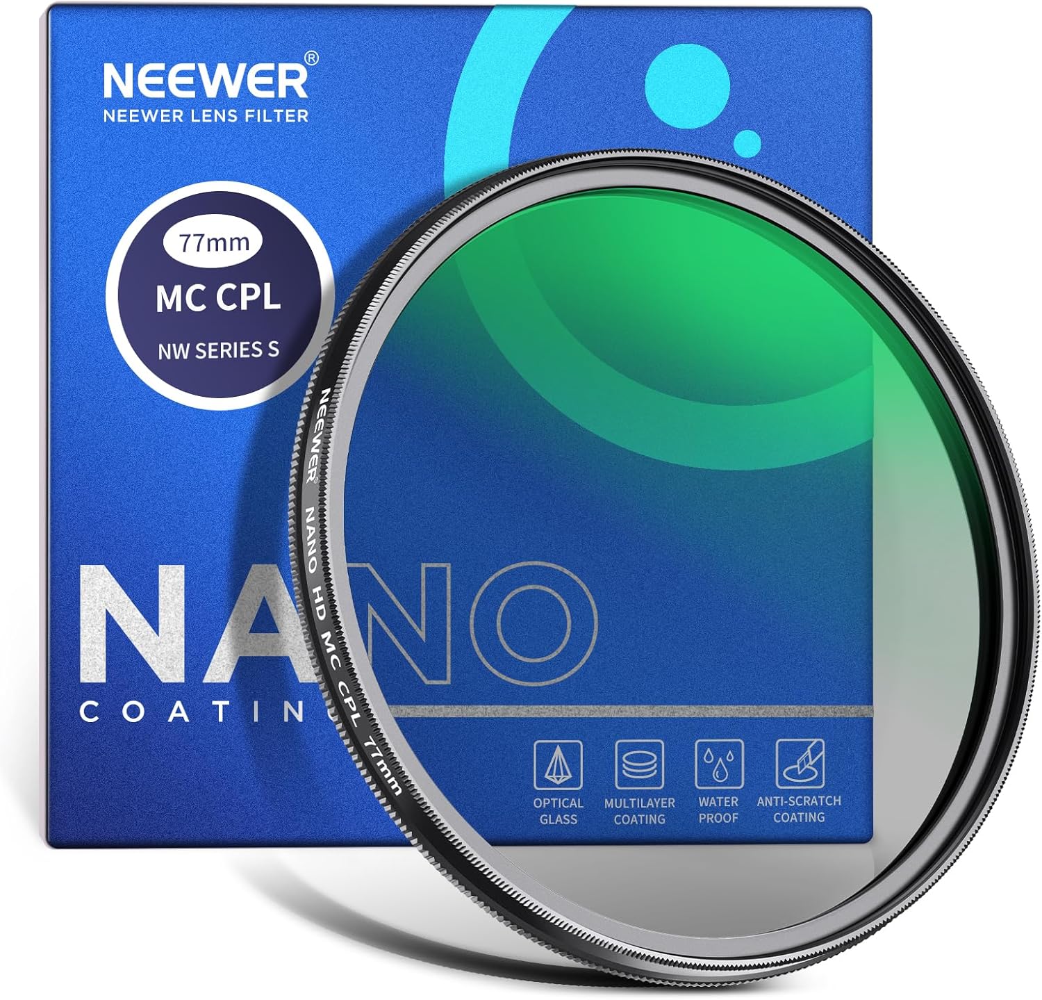 Filtro polarizador circular Neewer de 77 mm