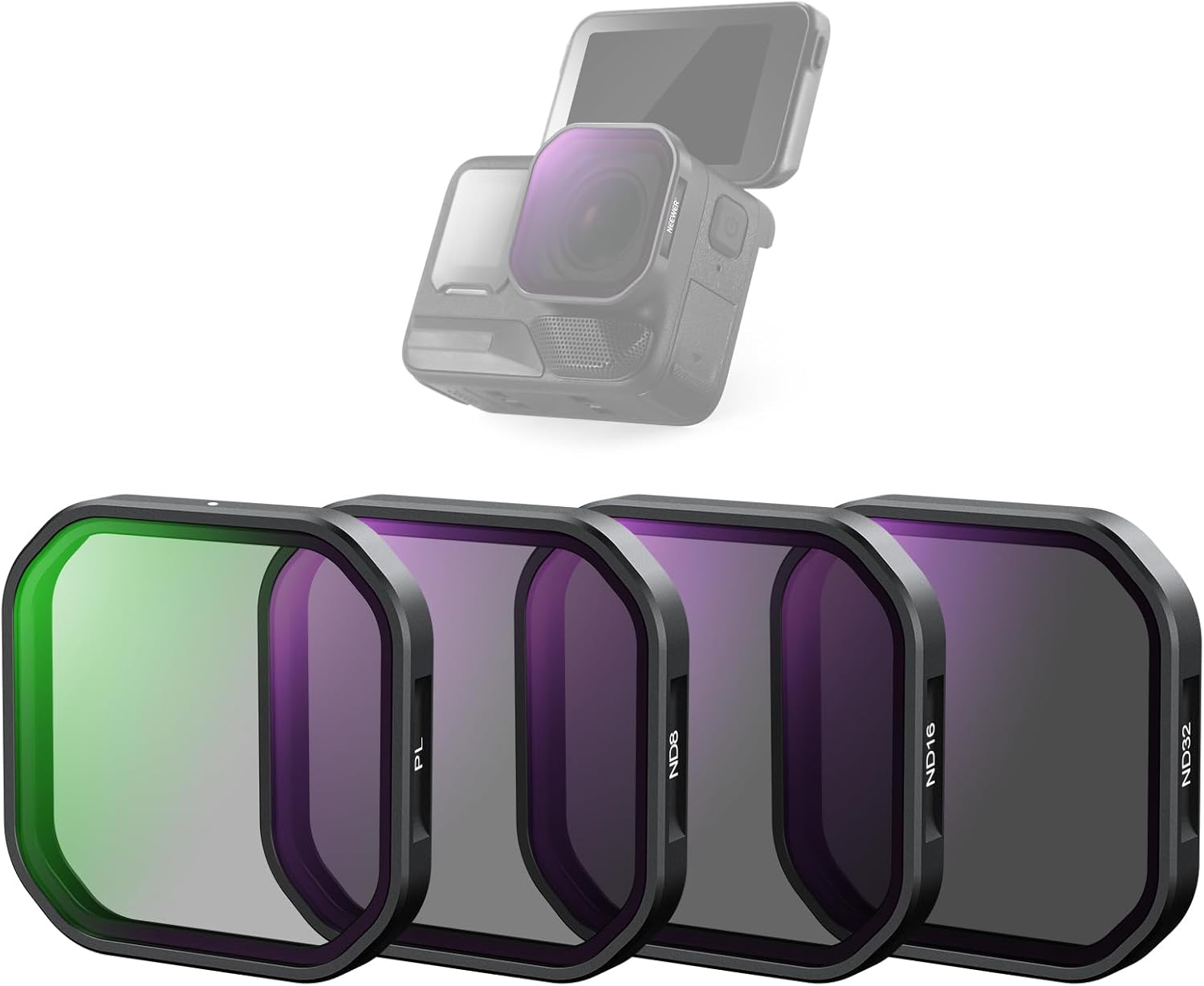 Kit de 4 filtros polarizantes ND de Neewer para Insta360 Ace Pro 2, CPL/ND8/ND16/ND32