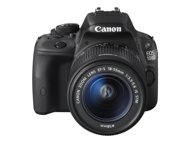 Canon EOS 100D Digital Camera - APS-C Mirrorless - 18.0 MP - 1080p/30fps - 3x Optical Zoom EF-S 18-55mm DC III Lens - Black